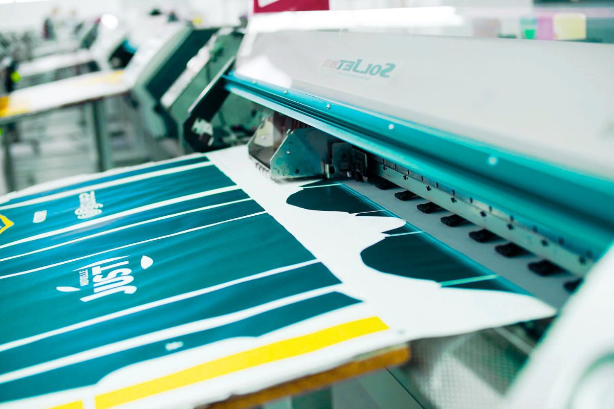 A Sublimation Printer Printing On A Fabric