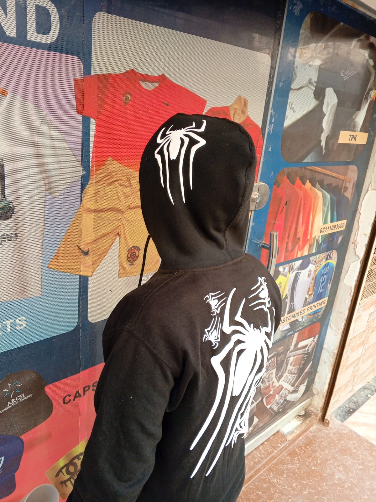 puff printing on hoodie